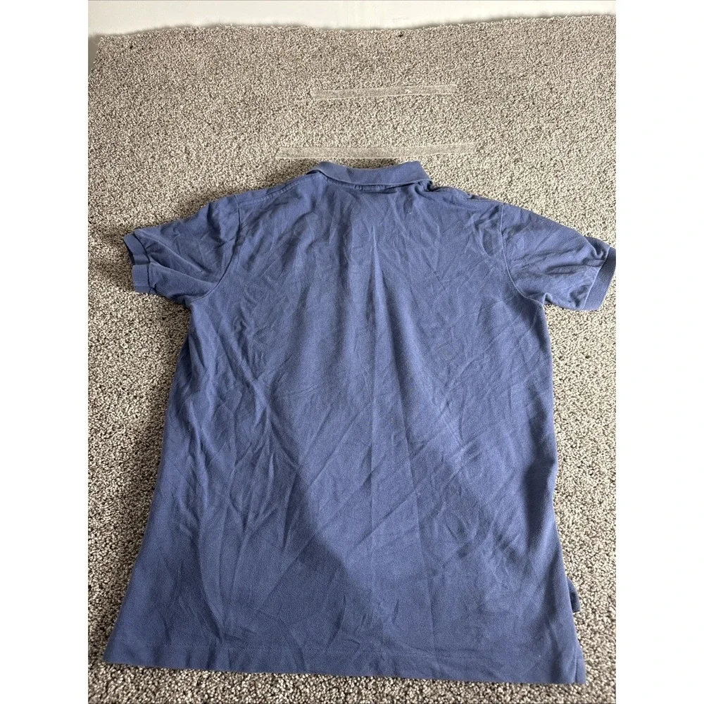 VTG Polo Ralph Lauren classic fit polo shirt in navy blue with a red pony L‎